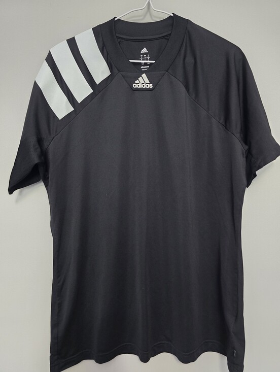 adidas Other - Adidas Men’s Black Short-Sleeve Athletic Tee with White Shoulder Stripes